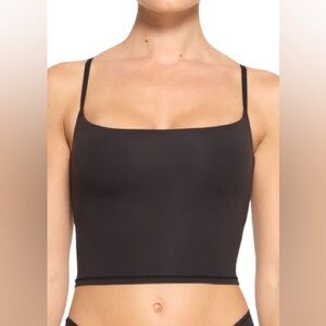 Skims Fits Everybody Cropped Cami - Black/Ash